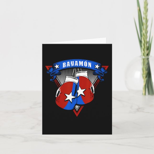 Bayamon Puerto Rico Boxing Gloves Puerto Rican Cam Card (Front)