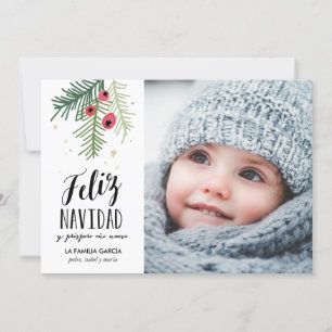 Bayas Rojas   Feliz Navidad Holiday Card