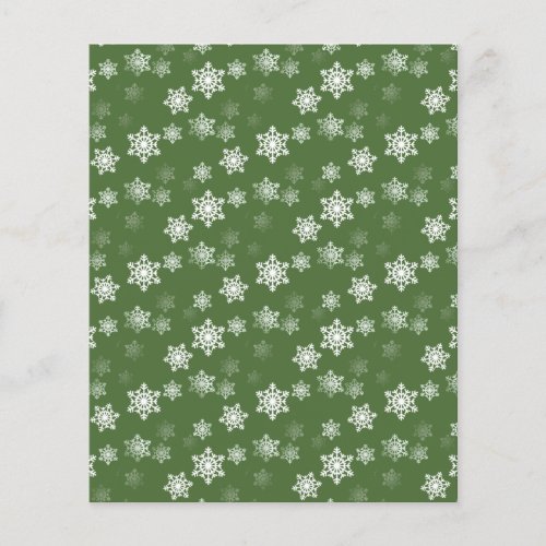 Bayberry Green and White Snow Flake Flurries Flyer