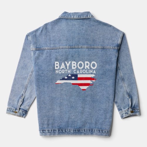 Bayboro North Carolina USA State America Travel  Denim Jacket