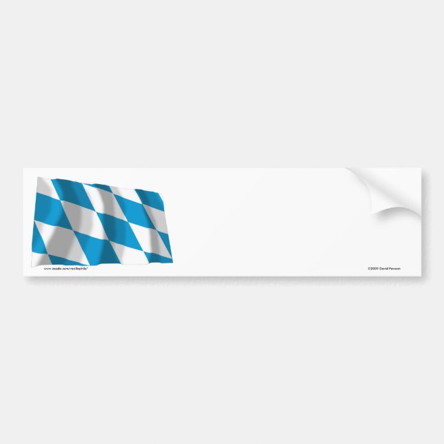 Bayern / Bavaria Flag (Lozengy Version) Bumper Sticker (Front)