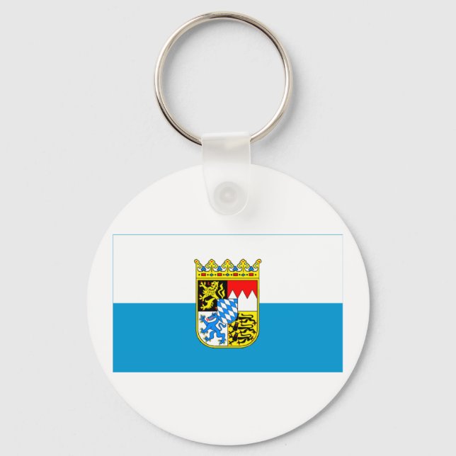 Bayern / Bavaria Flag with Arms Keychain (Front)