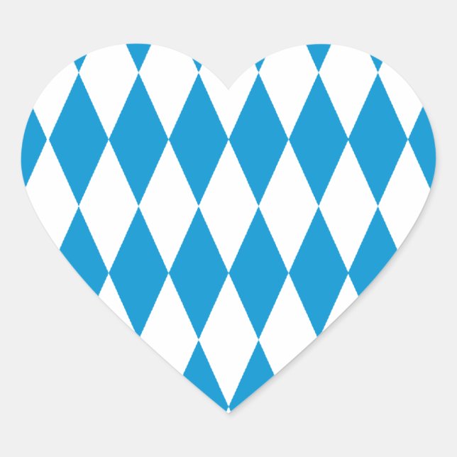 Bayern Bavaria Oktoberfest Heart Sticker (Front)