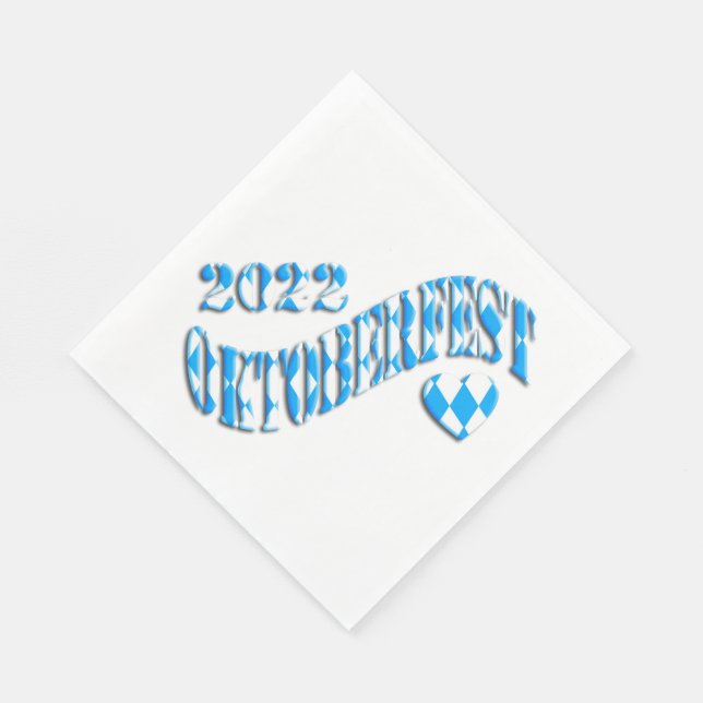 Bayern German Beer Festival Logo Oktoberfest 2022  Napkins (Corner)