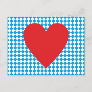 Bayern Herz heart Bavaria Postcard