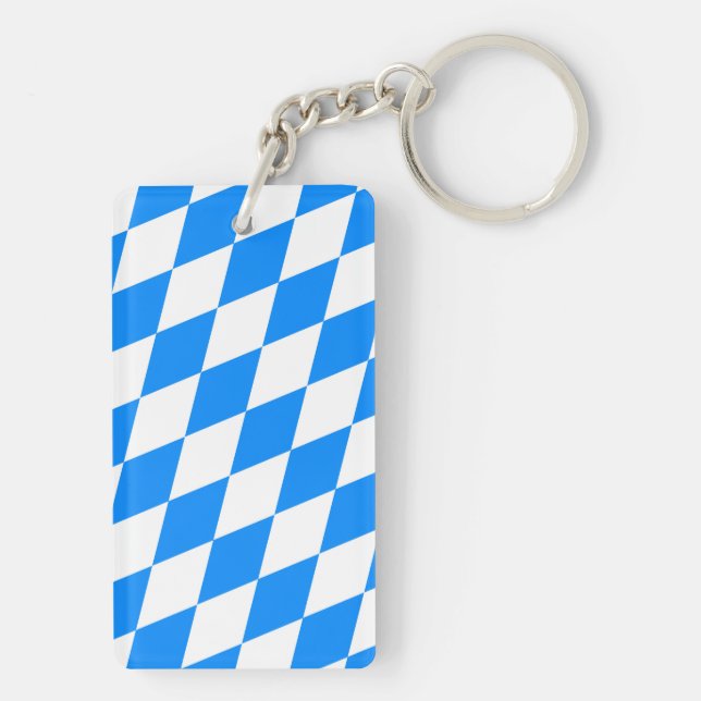 Bayern Rauten Fahne Keychain (Back)
