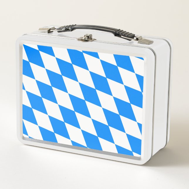 Bayern Rauten Fahne Metal Lunch Box (Front)