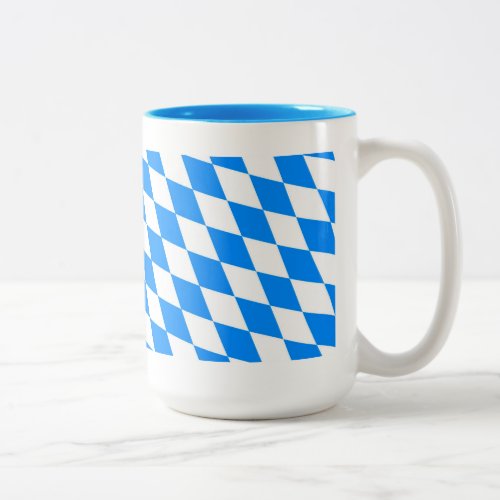 Bayern Rauten Fahne Two_Tone Coffee Mug
