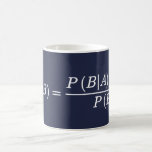 Bayes Theorem Science Mathematical Equation Mug<br><div class="desc">A cute science and math mug will be a perfect gift for who loves probability theory and statistics,  great for scientific researchers,  math teachers and geeks.</div>