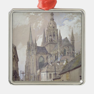Bayeux Cathedral, View from the South East Metal Ornament