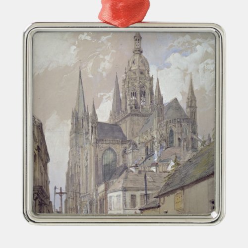 Bayeux Cathedral View from the South East Metal Ornament
