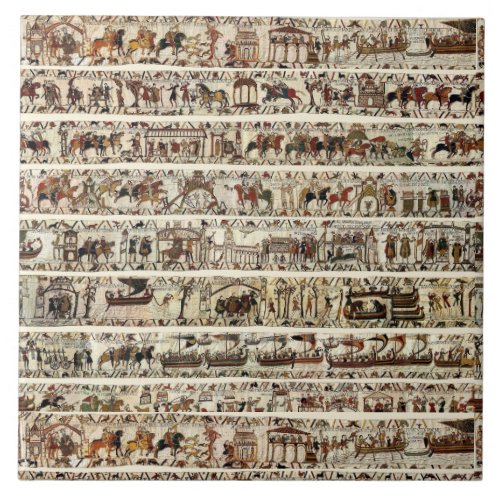 BAYEUX TAPESTRY 1066 Battle of Hastings Ceramic Tile