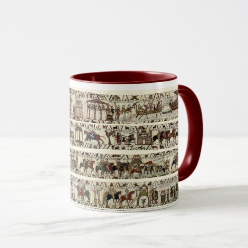 BAYEUX TAPESTRY 1066 Battle of Hastings Medieval Mug