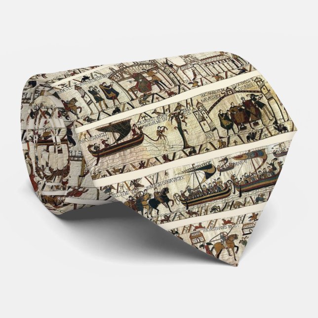 BAYEUX TAPESTRY 1066 Battle of Hastings Neck Tie (Rolled)