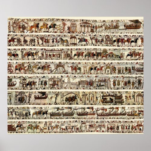 BAYEUX TAPESTRY 1066 Battle of Hastings Poster