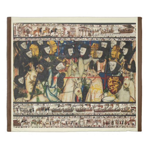 BAYEUX TAPESTRY 1066 Death of King Harold  Duvet Cover