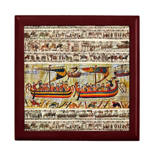 BAYEUX TAPESTRY 1066 VIKING SHIPS GIFT BOX