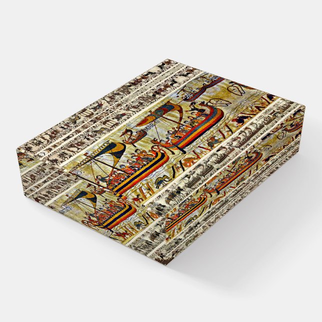 BAYEUX TAPESTRY 1066 VIKING SHIPS PAPERWEIGHT (Angled)