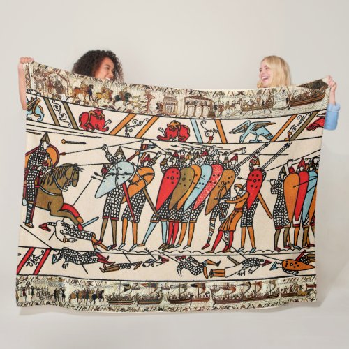 BAYEUX TAPESTRY BATTLE OF HASTINGS NORMAN KNIGHTS  FLEECE BLANKET