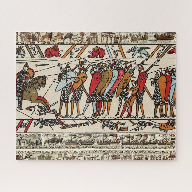 BAYEUX TAPESTRY BATTLE OF HASTINGS NORMAN KNIGHTS  JIGSAW PUZZLE (Horizontal)