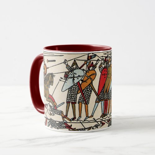 BAYEUX TAPESTRY BATTLE OF HASTINGS NORMAN KNIGHTS  MUG