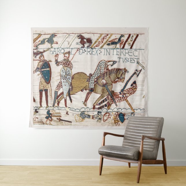 BAYEUX TAPESTRY Death of King Harold at Battle  (In Situ (Horizontal))