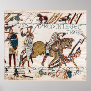BAYEUX TAPESTRY Death of King Harold at Battle Poster