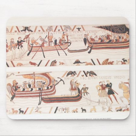 Bayeux Tapestry Detail - Ships Mousepad