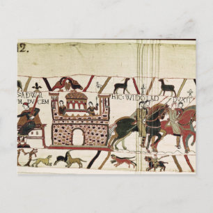 Bayeux Tapestry Earl Harold to Duke of Normandy Postcard
