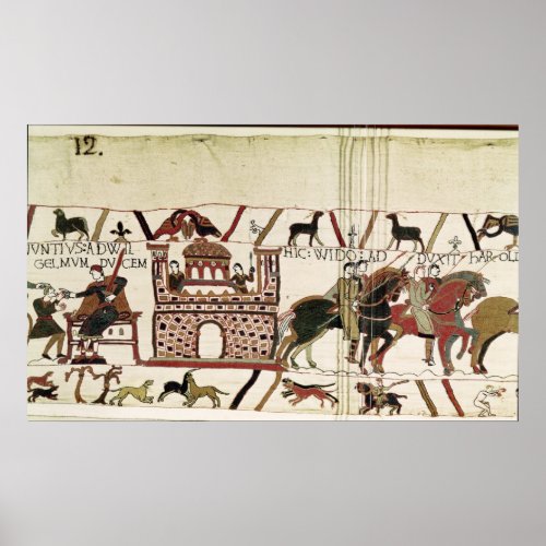 Bayeux Tapestry Earl Harold to Duke of Normandy Poster