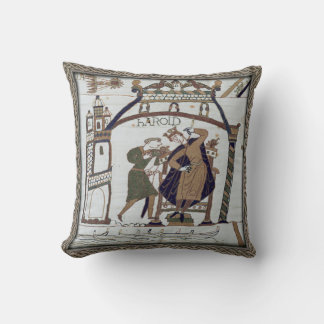 Bayeux Tapestry Harold Godwinson Throw Pillow