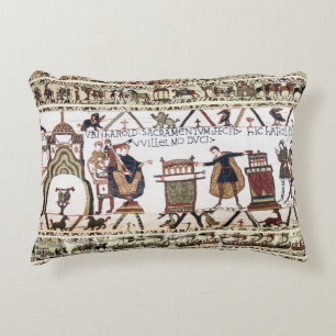 BAYEUX TAPESTRY Harold Made an Oath on Holy Relics Accent Pillow