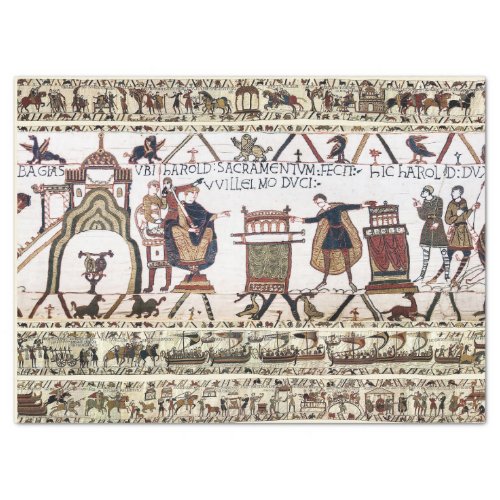 BAYEUX TAPESTRY Harold Made an Oath on Holy Relics Tissue Paper