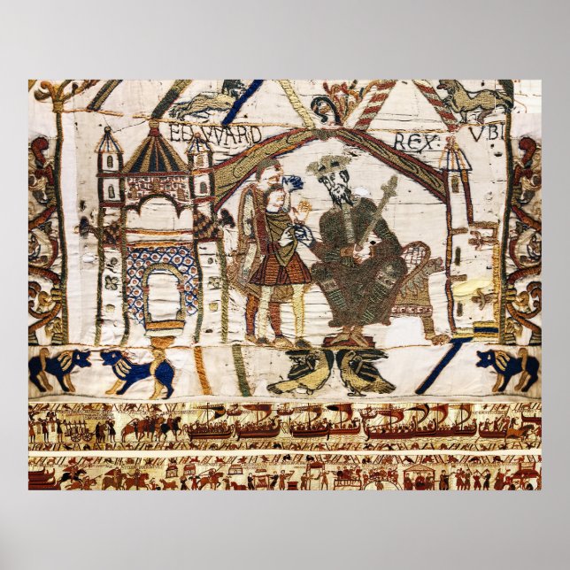 BAYEUX TAPESTRY King Edward Confessor and Harold  Poster (Front)