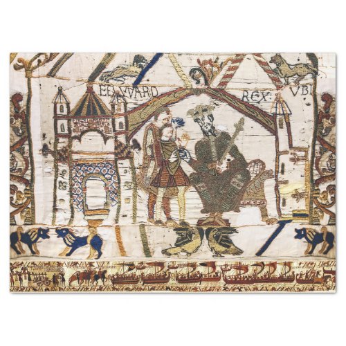 BAYEUX TAPESTRY King Edward Confessor and Harold  Tissue Paper