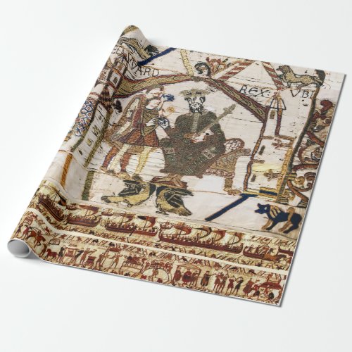 BAYEUX TAPESTRY King Edward Confessor and Harold  Wrapping Paper