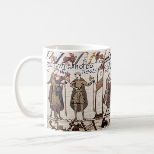 Bayeux Tapestry _ King Harold Coronation Coffee Mug