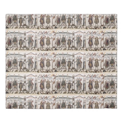 Bayeux Tapestry _ King Harold Coronation Duvet Cover