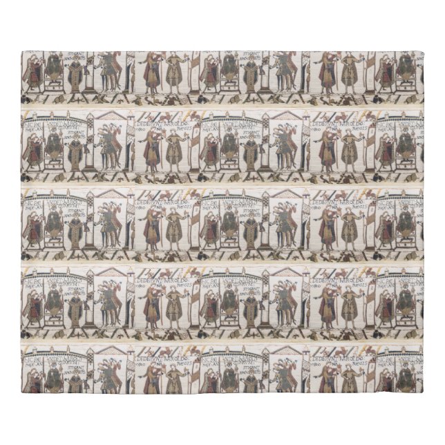 Bayeux Tapestry - King Harold Coronation Duvet Cover (Front)