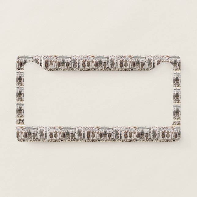 Bayeux Tapestry - King Harold Coronation License Plate Frame (Front)