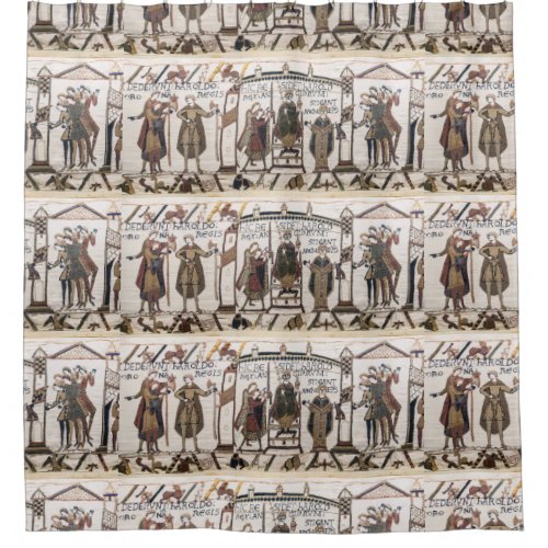 Bayeux Tapestry _ King Harold Coronation Shower Curtain