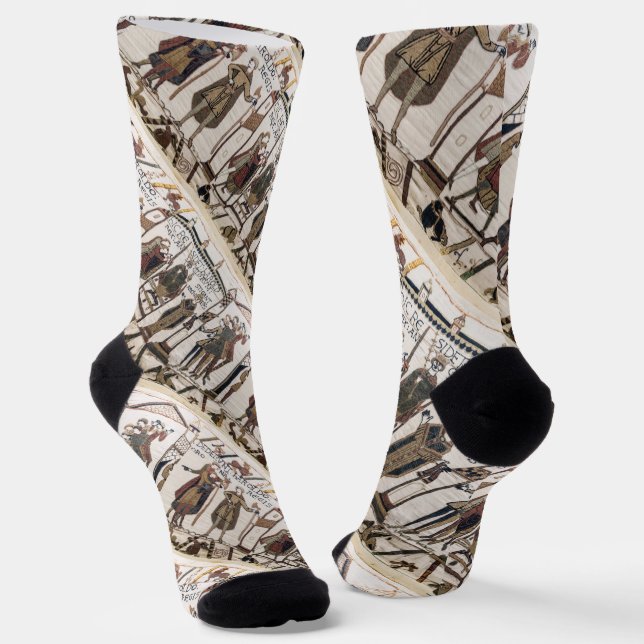 Bayeux Tapestry - King Harold Coronation Socks (Angled)