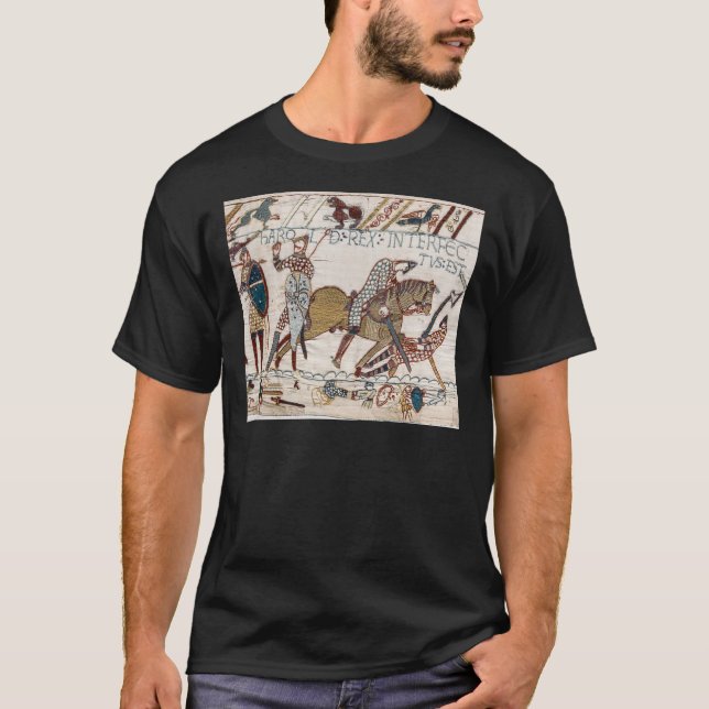 Bayeux Tapestry. King Harold is killed. Arrow in e T-Shirt (Front)