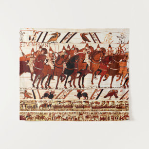 BAYEUX TAPESTRY NORMAN ARMY, KNIGHTS HORSEBACK