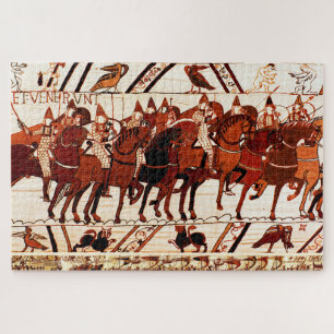BAYEUX TAPESTRY NORMAN ARMY, KNIGHTS HORSEBACK JIGSAW PUZZLE