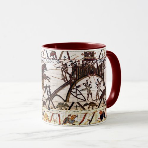 BAYEUX TAPESTRY SIEGE OF DINAN ATTACK TO CASTLE MUG