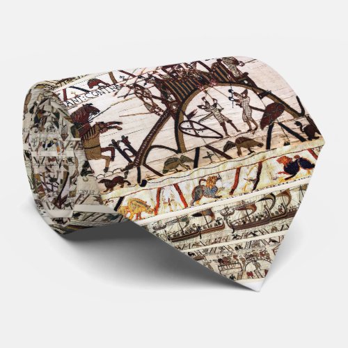 BAYEUX TAPESTRY SIEGE OF DINAN ATTACK TO CASTLE NECK TIE