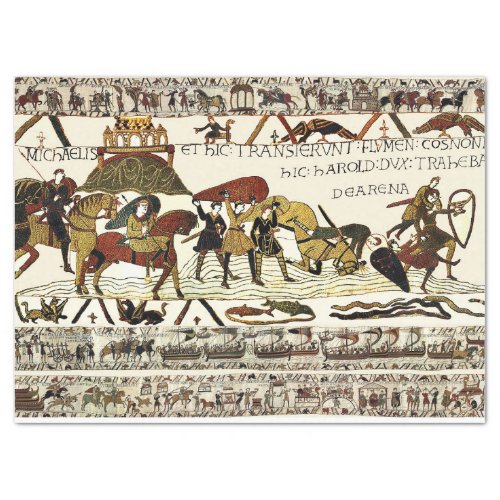 BAYEUX TAPESTRY William at Mont Saint_Michel  Tissue Paper