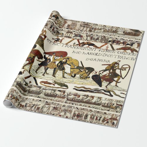 BAYEUX TAPESTRY William at Mont Saint_Michel  Wrapping Paper