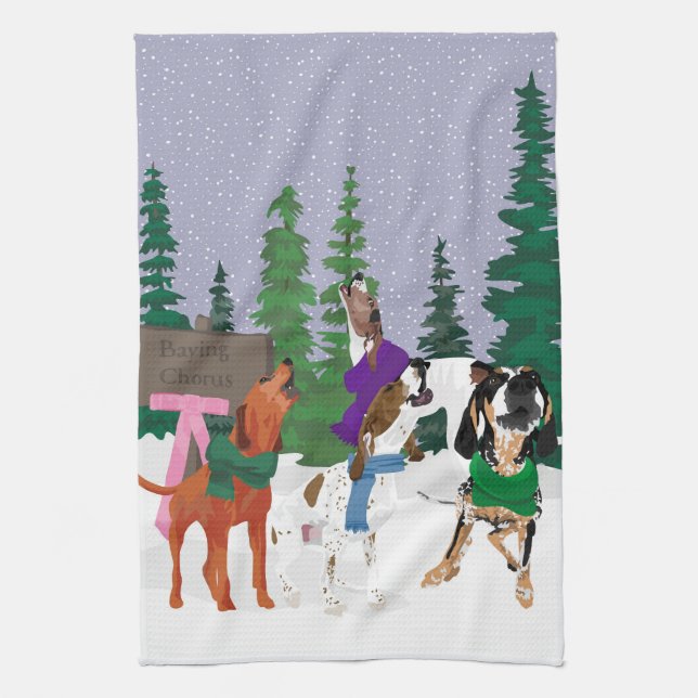 Baying Chorus Kitchen Towel (Vertical)